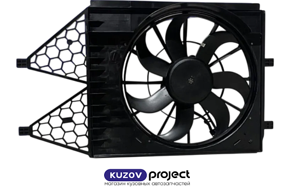 Диффузор радиатора в сборе Volkswagen Polo 2010- /Audi A1 2010-/ Seat Ibiza 2008-/ Skoda Fabia / Roomster 2010- (Termal)