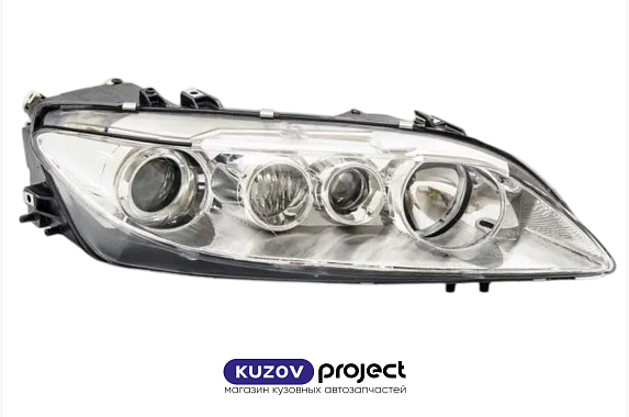 Фара правая с туманкой с электрическим корректором Mazda 6 2002-2008 (DEPO / Тайвань)