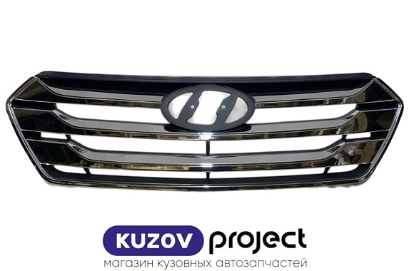 Решетка радиатора Hyundai Santa Fe (DM) 2012-2016 (Китай)